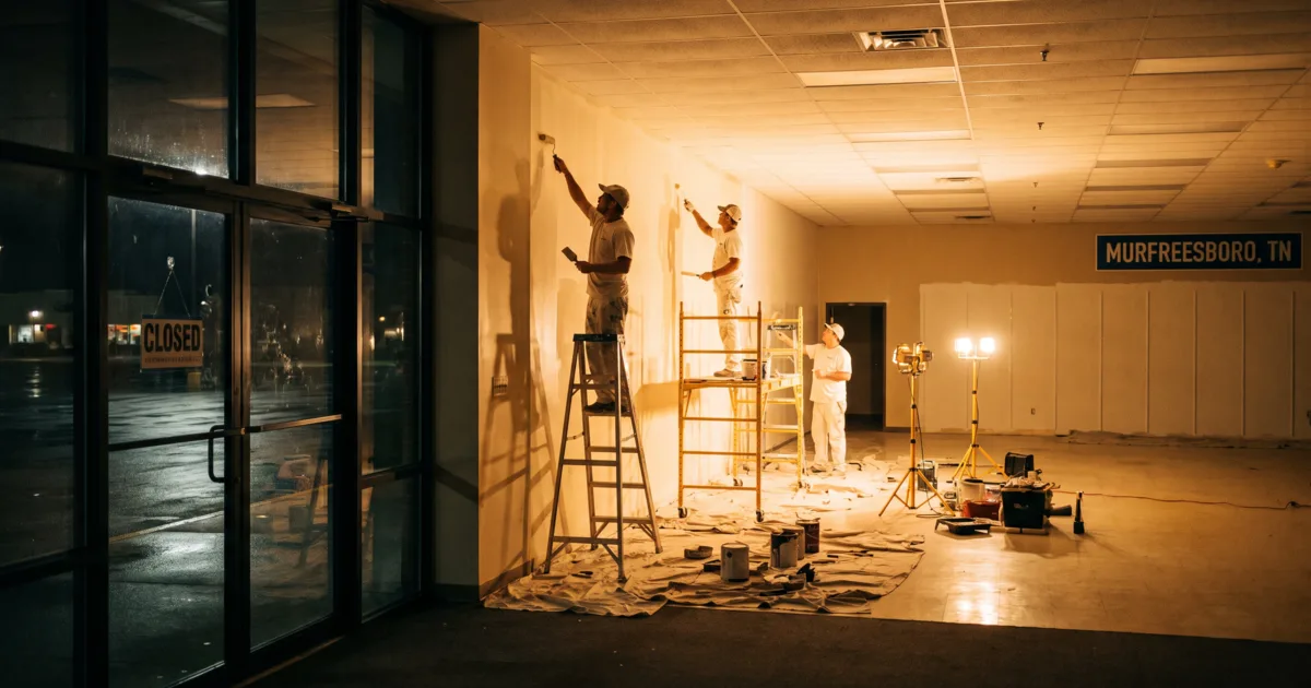 After-hours commercial painting in Murfreesboro zero downtime