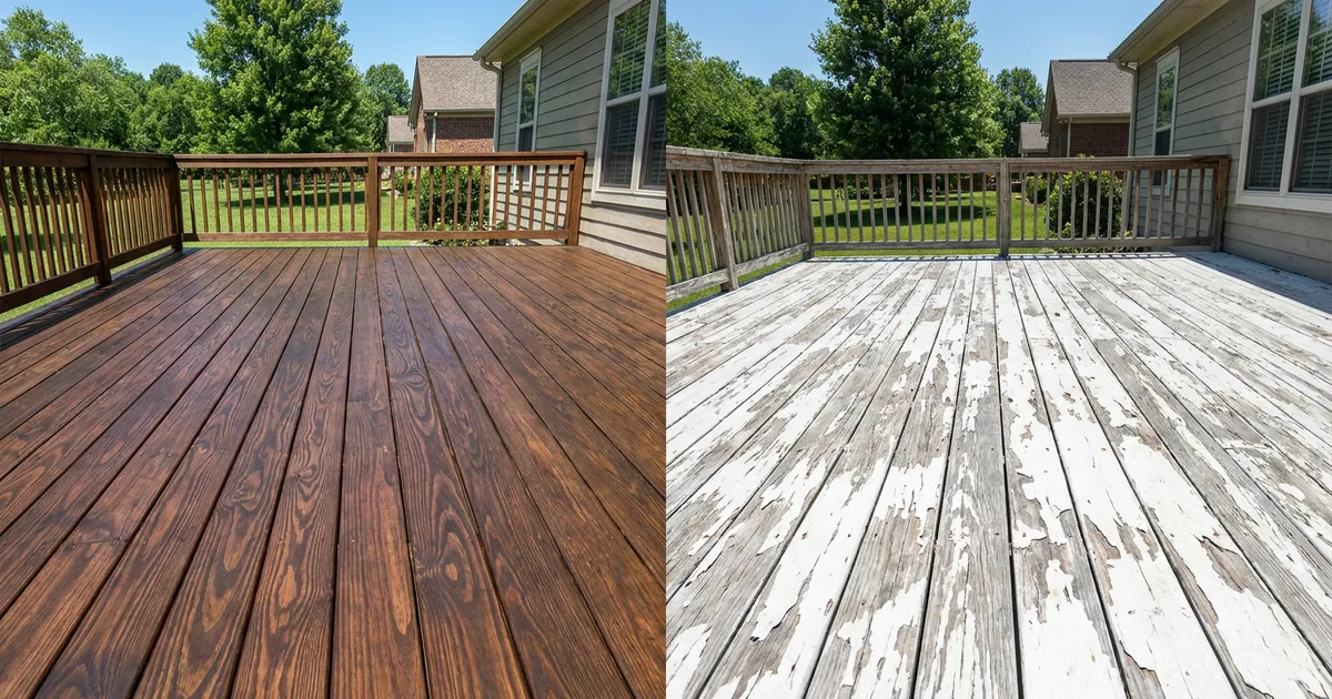 Deck staining vs painting Murfreesboro TN