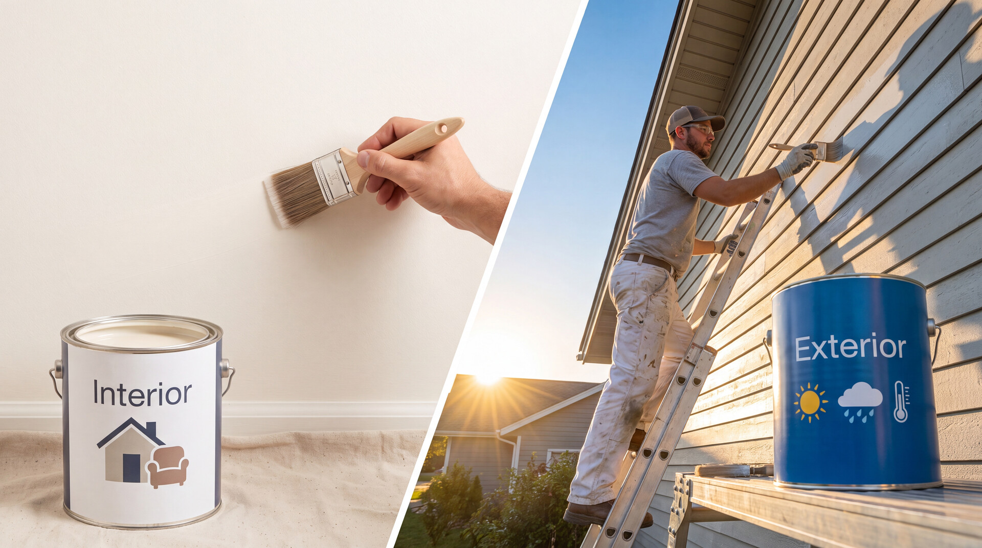 Interior vs exterior paint differences
